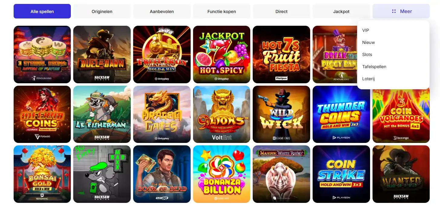 zumobet casino spelcatalogus